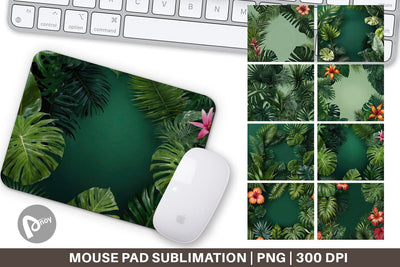Mouse Pad Tropical Plants Sublimation artnoy 
