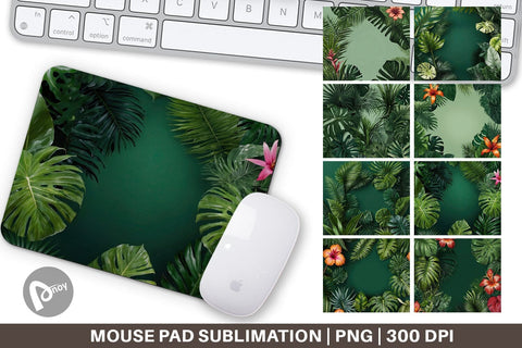 Mouse Pad Tropical Plants Sublimation artnoy 