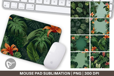 Mouse Pad Tropical Plants Sublimation artnoy 