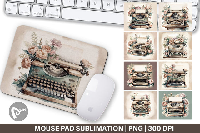 Mouse Pad Typewriter Sublimation artnoy 