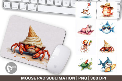 Mouse Pad UglyCute Ocean Oddities Sublimation artnoy 