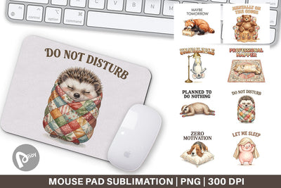 Mouse Pad Unapologetic Weekend Laziness Watercolor Sublimation artnoy 