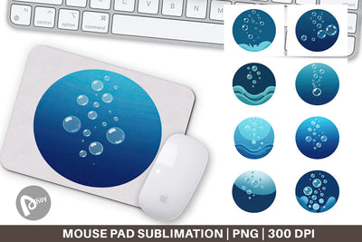 Mouse Pad Underwater Bubbles Sublimation artnoy 
