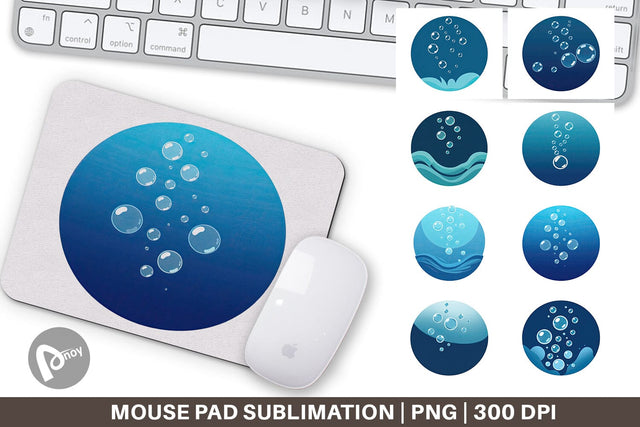 Mouse Pad Underwater Bubbles Sublimation artnoy 