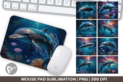 Mouse Pad Underwater Dolphin Sublimation artnoy 