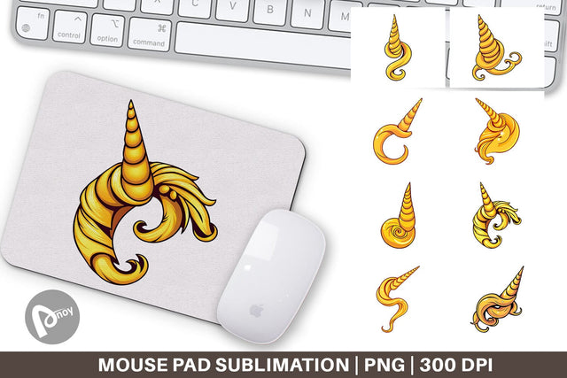 Mouse Pad Unicorn Horn Sublimation artnoy 
