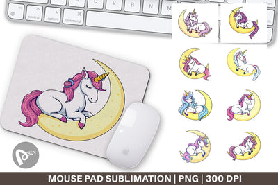 Mouse Pad Unicorn & Moon Sublimation artnoy 