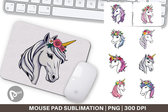 Mouse Pad Unicorn & Stars Sublimation artnoy 