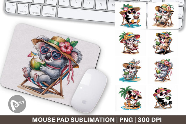 Mouse Pad Vacation Animal Sublimation artnoy 