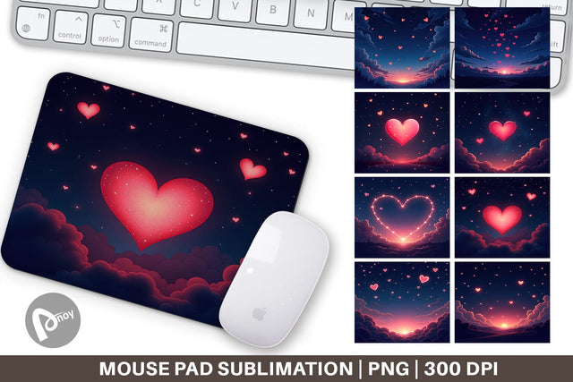 Mouse Pad Valentine Night Sublimation artnoy 