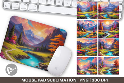 Mouse Pad Vibrant Landscape Sublimation artnoy 