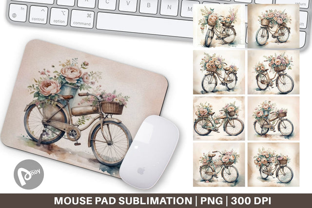 Mouse Pad Vintage Bike Sublimation artnoy 