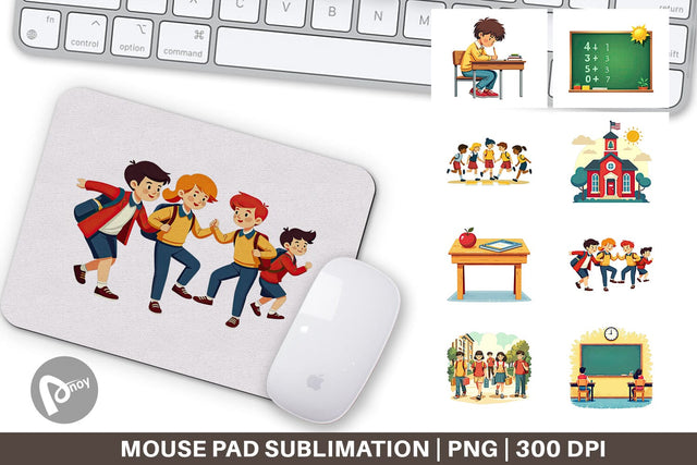 Mouse Pad Vintage Classroom Sublimation artnoy 