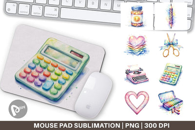 Mouse Pad Vintage Classroom Supplies Sublimation artnoy 