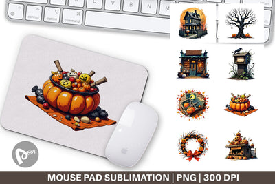 Mouse Pad Vintage Halloween Sublimation artnoy 