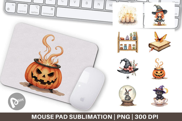 Mouse Pad Vintage Witchy Vibes Sublimation artnoy 