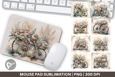 Mouse Pad Wagon Wheels Sublimation artnoy 