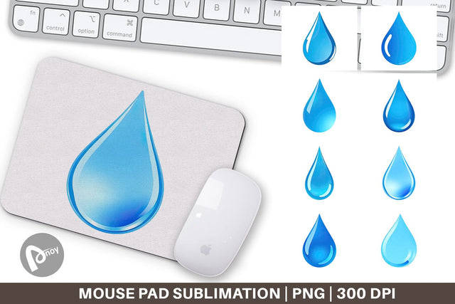 Mouse Pad Water Droplet Sublimation artnoy 