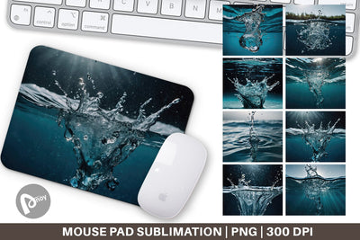 Mouse Pad Water Splash Sublimation artnoy 