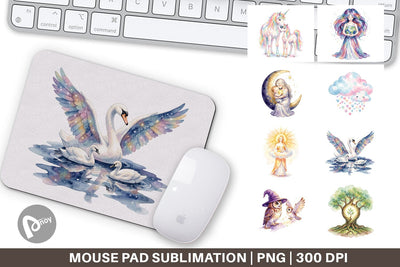 Mouse Pad Watercolor Celestial Mother Fantasy Art Sublimation artnoy 