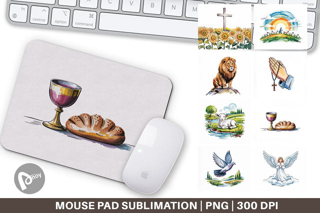 Mouse Pad Watercolor Christian Sublimation artnoy 