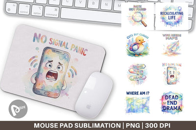 Mouse Pad Watercolor Funny Lost And Confused Quotes Sublimation artnoy 