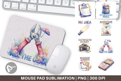 Mouse Pad Watercolor Funny Sarcastic Gear Quotes Sublimation artnoy 