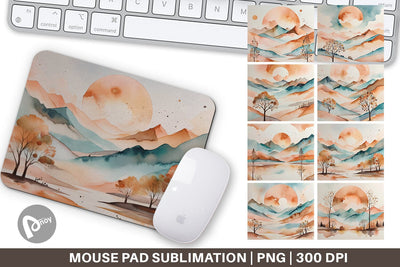 Mouse Pad Watercolor Landscape Sublimation artnoy 