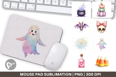 Mouse Pad Watercolor Pastel Goth Cuties Sublimation artnoy 