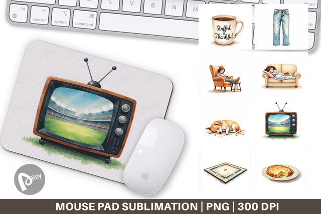 Mouse Pad Watercolor Post Feast Coma Sublimation artnoy 