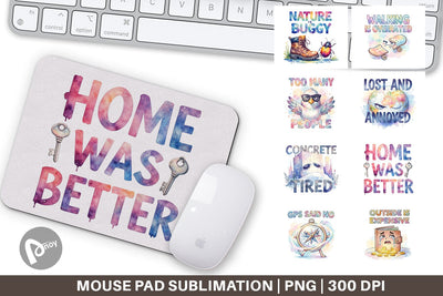 Mouse Pad Watercolor Reluctant Explorer Quotes Sublimation artnoy 