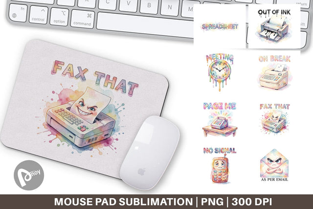 Mouse Pad Watercolor Sarcastic 90s Office Quotes Sublimation artnoy 