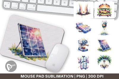 Mouse Pad Watercolor Sarcastic Glamping Fails Sublimation artnoy 