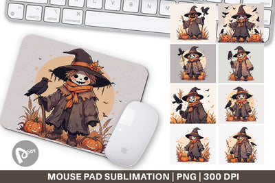 Mouse Pad Watercolor Scarecrow Sublimation artnoy 