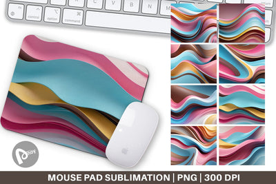 Mouse Pad Wave Pastel Sublimation artnoy 