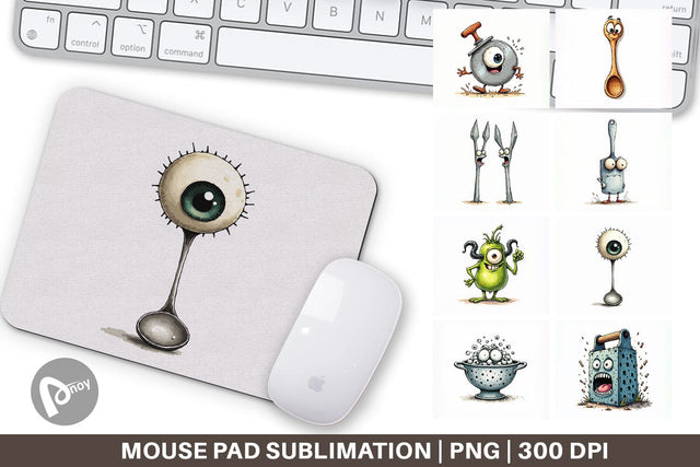 Mouse Pad Weary Utensils Sublimation artnoy 