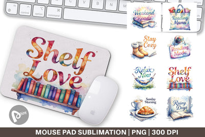Mouse Pad Weekend Reading Quotes Sublimation artnoy 