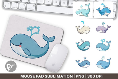 Mouse Pad Whale Spout Sublimation artnoy 