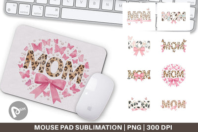 Mouse Pad Whimsical Boho MOM Butterfly Sublimation artnoy 