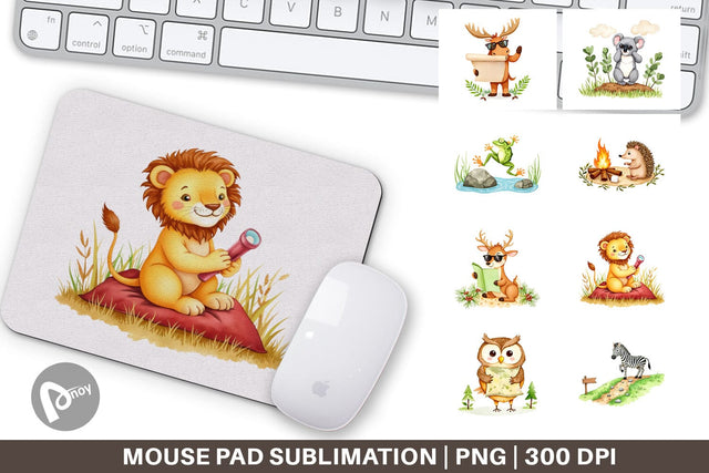 Mouse Pad Wild Animal Adventures Sublimation artnoy 