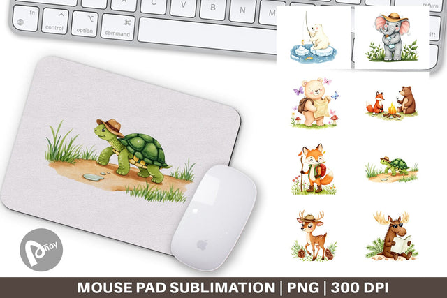 Mouse Pad Wild Animal Adventures Sublimation artnoy 