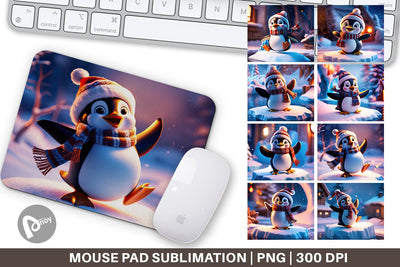 Mouse Pad Winter Penguin Sublimation artnoy 