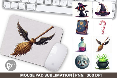 Mouse Pad Witch Elements Sublimation artnoy 
