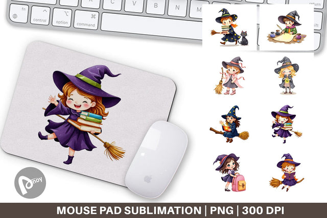 Mouse Pad Witch School Days Sublimation artnoy 