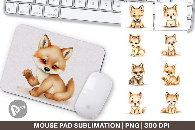 Mouse Pad Wolf Wildlife Sublimation artnoy 