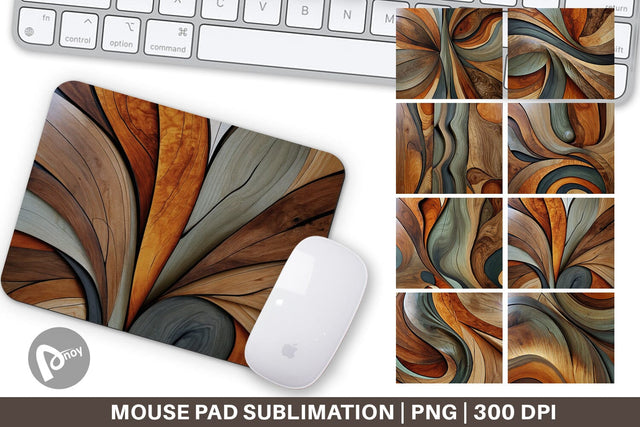 Mouse Pad Wood Wave Texture Sublimation artnoy 