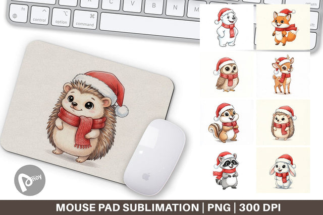 Mouse Pad Woodland Animals Sublimation artnoy 