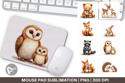 Mouse Pad Woodland Babies Sublimation artnoy 
