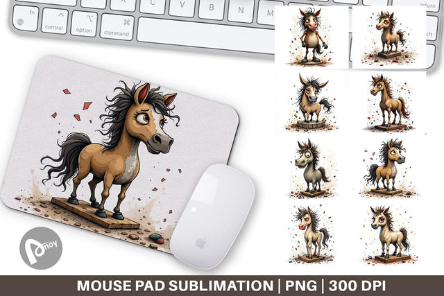 Mouse Pad Wrecked Nutcracker Horse Sublimation artnoy 