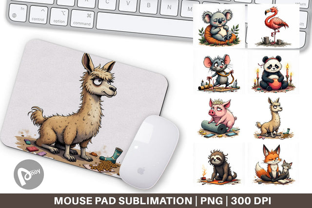Mouse Pad Yoga Grumps Sublimation artnoy 